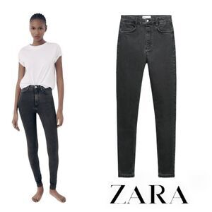 ZARA | Anthracite Gray | HIGH RISE TRF JEGGINGS